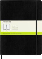 Moleskine Classic Libreta de Tapa Blanda - Papel Marfil Liso - 70g/m2 - Apertura 180º - Esquinas Redondeadas - Marcapaginas - Bolsillo Interior Extensible - Cierre Elastico - 19x25cm - Color Negro