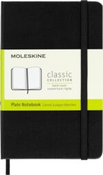 Moleskine Classic Libreta de Tapa Dura - Papel Marfil Liso - 70g/m2 - Apertura 180º - Esquinas Redondeadas - Marcapaginas - Bolsillo Interior Extensible - Cierre Elastico - 9x14cm - Color Negro