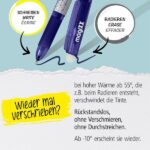 Online MagiXX Classic Boligrafo de Tinta Gel Borrable - Trazo de 0.7mm - Cartucho Reemplazable - Uso Ambidiestro - Color Turquesa - immagine 3