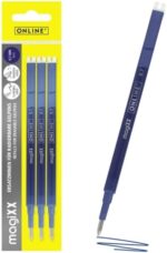 Online MagiXX Pack de 3 Recambios de Tinta Gel Borrable - Trazo de 0.7mm - Color Azul