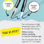 Online MagiXX Pack de 3 Recambios de Tinta Gel Borrable - Trazo de 0.7mm - Color Negro - immagine 2