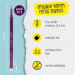 Online MagiXX Pack de 3 Recambios de Tinta Gel Borrable - Trazo de 0.7mm - Color Lila - immagine 2