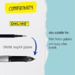 Online MagiXX Pack de 3 Recambios de Tinta Gel Borrable - Trazo de 0.7mm - Color Turquesa - immagine 5