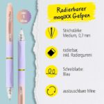 Online MagiXX Design Peach Blossom Boligrafo de Tinta Gel Borrable - Retractil - Trazo de 0.7mm - Cartucho Reemplazable - Tinta Azul - Uso Ambidiestro - Multicolor - immagine 2