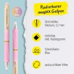Online MagiXX Design Cotton Peach Boligrafo de Tinta Gel Borrable - Retractil - Trazo de 0.7mm - Cartucho Reemplazable - Tinta Azul - Uso Ambidiestro - Multicolor - immagine 2