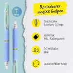 Online MagiXX Design Ocean Breeze Boligrafo de Tinta Gel Borrable - Retractil - Trazo de 0.7mm - Cartucho Reemplazable - Tinta Azul - Uso Ambidiestro - Multicolor - immagine 2