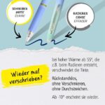 Online MagiXX Design Ocean Breeze Boligrafo de Tinta Gel Borrable - Retractil - Trazo de 0.7mm - Cartucho Reemplazable - Tinta Azul - Uso Ambidiestro - Multicolor - immagine 3