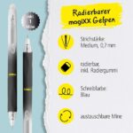 Online MagiXX Design Shadow Sky Boligrafo de Tinta Gel Borrable - Retractil - Trazo de 0.7mm - Cartucho Reemplazable - Tinta Azul - Uso Ambidiestro - Multicolor - immagine 2