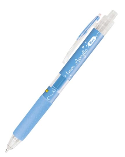 Online Boligrafo Retractil - Tinta Acrilica - Punta Fina de 1mm - Color Azul