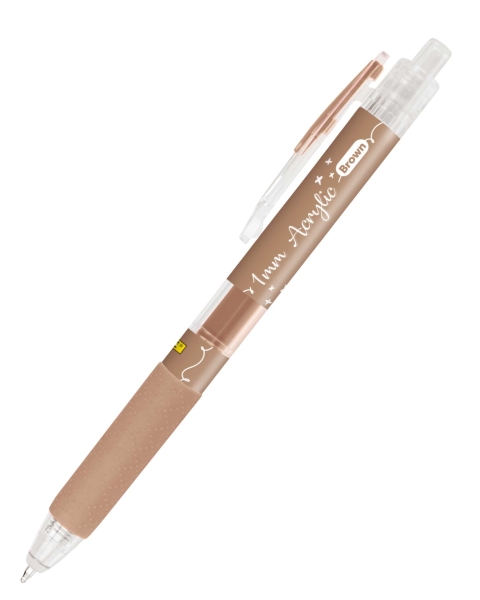 Online Boligrafo Retractil - Tinta Acrilica - Punta Fina de 1mm - Color Marron Online Boligrafo Retractil - Tinta Acrilica - Punta Fina de 1mm - Color Marron