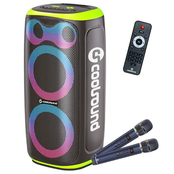 Coolsound Blast Pump Altavoz Karaoke - 2x 6.5" - 60W RMS - Iluminacion RGB - Bluetooth