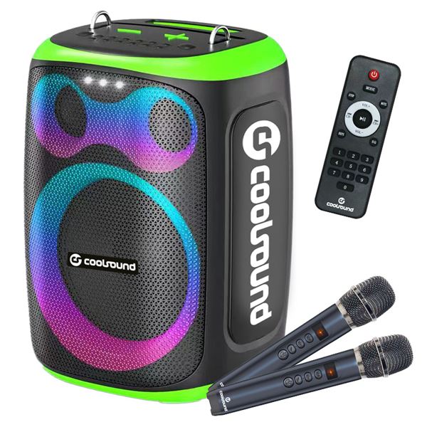 Coolsound Blast Altavoz Karaoke - 8" - 60W RMS - Iluminacion RGB - Bluetooth Coolsound Blast Altavoz Karaoke - 8" - 60W RMS - Iluminacion RGB - Bluetooth