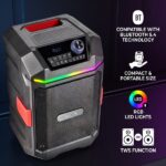 NGS Wild Bash Compact Altavoz Premium 200W - Bluetooth 5.4 - USB y AUX - Iluminacion LED - IPX6 - Color Negro - immagine 2