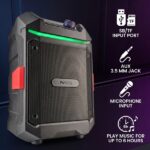 NGS Wild Bash Compact Altavoz Premium 200W - Bluetooth 5.4 - USB y AUX - Iluminacion LED - IPX6 - Color Negro - immagine 3