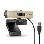 NGS XpressCam 4000 Webcam 4K USB 2.0 - 30 FPS - Filtro de Privacidad - Microfono Multidireccional - Cable de 1.50m - Color Negra/Dorada - immagine 3