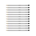 ErichKrause Art Pack de 12 Lapices de Grafito - Durezas Surtidas 5H-5B - Cuerpo Hexagonal - Pegado Completo de la Mina - Agarre Ergonomico - Color Plata - immagine 2