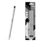 ErichKrause Art Pack de 3 Lapices de Grafito - Durezas Surtidas H