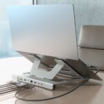 Aisens ASUC-7P045-GR Soporte para Portatil hasta 16" - Regulable en Altura - Antideslizante - Plegable - USB-C Docking 7 en 1 - Color Gris - immagine 5
