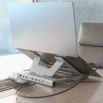 Aisens ASUC-7P046-GR Soporte para Portatil hasta 16" - Regulable en Altura - Antideslizante - Plegable - USB-C Docking 7 en 1 - Color Gris - immagine 5