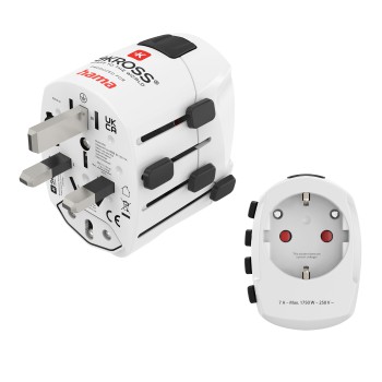 Hama World Travel Pro Adaptador Universal de Viaje - Mas de 150 Paises - 250V