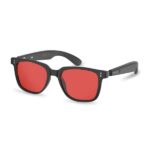 Energy Sistem Night Mode Music Gafas Bluetooth - Filtro Anti Luz Azul y Proteccion UV400 - Cristales Rojos - Reproduccion de Musica - Microfono y Asistente de Voz - IPX5 - Control Tactil - Autonomia 5 horas - Color Negro