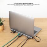 Nanocable HUB USB-C 11 en 1 - Conversor USB-C 3.1 a 3 x USB-A 3.0 + USB-C + USB-C 2 PD 100W + 2 x HDMI 4K60Hz + Displayport 4K60Hz + RJ45 + SD/TF + Audio - Aluminio - 18cm - Color Gris - immagine 5