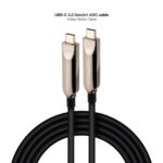 Nanocable Cable USB-C 3.2 Gen2x1 AOC - 60W 3A PD 10Gbps 8K@60Hz - 10m - Color Negro - immagine 2