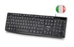 NGS Funky V4 Teclado USB - QWERTY Portugues - 12 Teclas Multimedia - Teclas de Membrana Silenciosas - Inclinacion Ajustable - Cable 1.5m - Color Negro