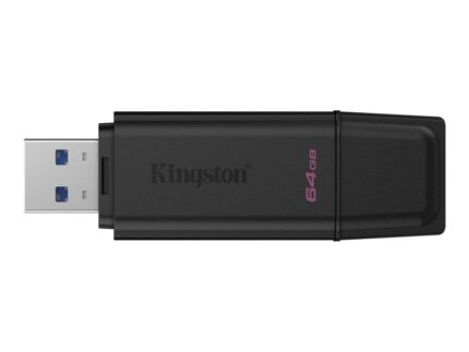 Kingston DataTraveler Exodia Memoria USB 64GB - USB 3.2 Gen 1 - Con Tapa - Enganche para Llavero - Color Negro (Pendrive)