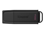 Kingston DataTraveler Exodia Memoria USB 64GB - USB 3.2 Gen 1 - Con Tapa - Enganche para Llavero - Color Negro (Pendrive) - immagine 2