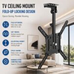 Ewent EW1511 Soporte de Techo para Pantallas 23-55" - Angulo de Giro 360º - Plegable - Peso Max. 20kg - VESA Max. 400x400mm - Color Negro - immagine 4