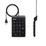 Tooq TQK-2001-B Teclado Numerico - Cable USB-A de 1.3m - Color Negro - immagine 2