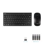 Tooq TQKMW-3101-B Pack de Teclado Inalambrico Compacto - Disposicion QWERTY ES + Raton Inalambrico 1600dpi - Slim - 4 Botones - Uso Ambidiestro - Color Negro - immagine 2