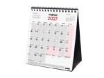 Finocam Neutro Calendario de Sobremesa - Anual 2027 - Mes Vista - Formato XS - 140x150mm - Espiral Doble - Papel de 120g/m2 - Espacio para Escribir - Color Rojo y Blanco - immagine 2