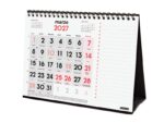 Finocam Neutro Calendario de Sobremesa - Anual 2027 - Mes Vista - Formato S - 210x150mm - Espiral Doble - Papel de 120g/m2 - Numeros Grandes - Color Rojo y Blanco - immagine 2