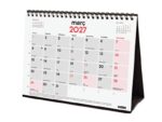 Finocam Neutro Calendario de Sobremesa en Catalan - Anual 2027 - Mes Vista - Formato S - 210x150mm - Espiral Doble - Papel de 120g/m2 - Espacio para Escribir - Color Rojo y Blanco - immagine 2
