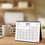 Finocam Neutro Calendario de Sobremesa en Catalan - Anual 2027 - Mes Vista - Formato S - 210x150mm - Espiral Doble - Papel de 120g/m2 - Espacio para Escribir - Color Rojo y Blanco - immagine 4