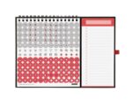 Finocam Neutro Calendario con Iman en Catalan - Anual 2027 - Mes Vista - Formato XS - 140x150mm - Base 220x160mm - Espiral Doble - Papel de 120g/m2 - Espacio para Escribir - Color Rojo y Blanco - immagine 3