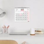 Finocam Neutro Calendario de Pared en Catalan - Anual 2027 - Mes Vista - Formato M - 265x245mm - Espiral Doble - Papel de 120g/m2 - Espacio para Escribir - Color Rojo y Blanco - immagine 3