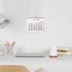 Finocam Neutro Calendario de Pared - Anual 2027 - Mes Vista - Formato S - 210x150mm - Espiral Doble - Papel de 120g/m2 - Numeros Grandes - Color Rojo y Blanco - immagine 3