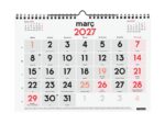 Finocam Neutro Calendario de Pared en Catalan - Anual 2027 - Mes Vista - Formato M - 300x210mm - Espiral Doble - Papel de 120g/m2 - Numeros Grandes - Color Rojo y Blanco - immagine 2
