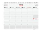 Finocam Neutro Vade Calendario - Anual 2027 - Semana Vista Vertical - 420x310mm - Espiral Doble - Papel de 90g/m2 - Espacio para Notas - Tapas de Polipropileno - Color Rojo y Blanco - immagine 2
