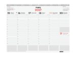 Finocam Neutro Vade Calendario en Catalan - Anual 2027 - Semana Vista Vertical - 420x310mm - Espiral Doble - Papel de 90g/m2 - Espacio para Notas - Tapas de Polipropileno - Color Rojo y Blanco - immagine 2