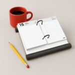 Finocam Neutro Taco Calendario de Sobremesa - Anual 2027 - 2 Paginas por Dia - 85x120mm - Papel de 70g/m2 - Color Rojo y Blanco - immagine 4