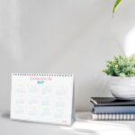 Finocam Trendy Chic Calendario de Sobremesa - Anual 2027 - Mes Vista - Formato S - 210x150mm - Espiral Doble - Papel de 120g/m2 - Espacio para Escribir - Color Turquesa - immagine 3