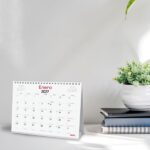Finocam Trendy Chic Calendario de Sobremesa - Anual 2027 - Mes Vista - Formato S - 210x150mm - Espiral Doble - Papel de 120g/m2 - Espacio para Escribir - Color Blanco - immagine 4