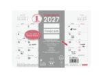 Finocam Trendy Chic Calendario con Iman - Anual 2027 - Mes Vista - Formato S - 210x150mm - Encolado - Papel de 120g/m2 - Espacio para Escribir - Color Blanco