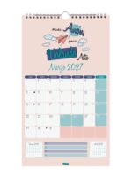 Finocam Talkual Calendario de Pared - Anual 2027 - Mes Vista - 210x360mm - Espiral Doble - Papel de 135g/m2 - Espacio para Escribir - Ilustraciones Surtidas - immagine 3
