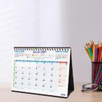 Finocam Color Calendario de Sobremesa - Anual 2027 - Mes Vista - Formato S - 210x150mm - Espiral Doble - Papel de 120g/m2 - Espacio para Escribir - Color Azul y Blanco - immagine 4