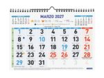 Finocam Color Calendario de Pared - Anual 2027 - Mes Vista - Formato M - 300x210mm - Espiral Doble - Papel de 120g/m2 - Numeros Grandes - Color Azul y Blanco - immagine 2